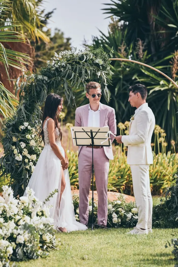Manon and Alec — table decor and flowers at Villa Can Es, Ibiza