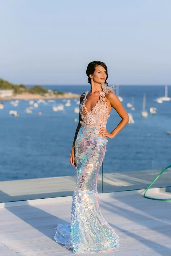 Wedding inspiration shoot at Nobu Ibiza — reception details, Ibiza