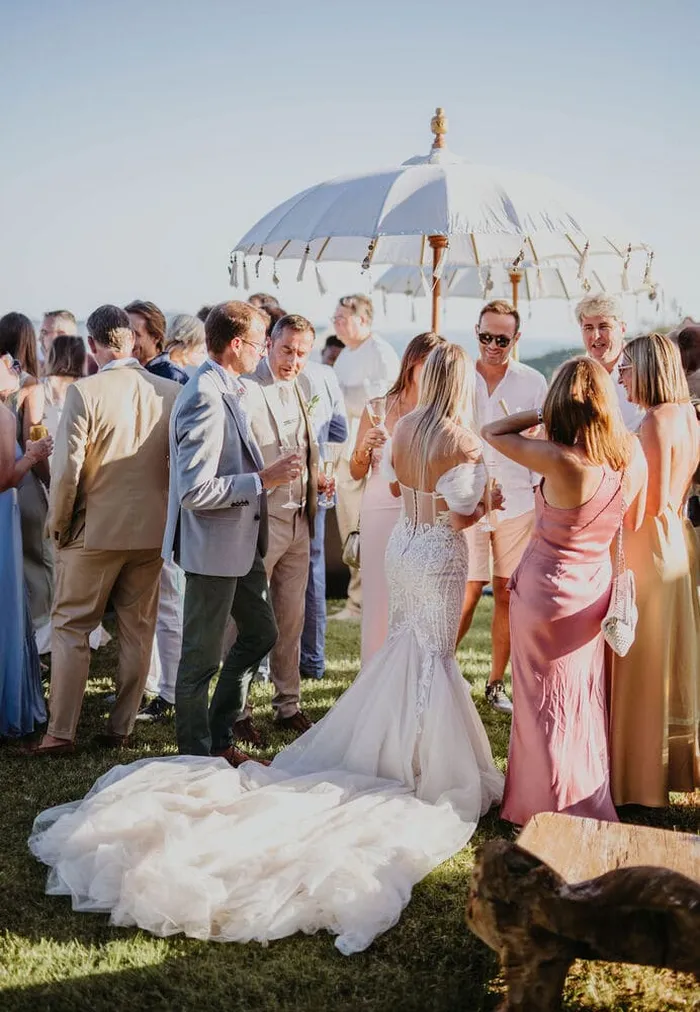 Laetitia and Sylvian luxury villa wedding — ceremony moments, Ibiza