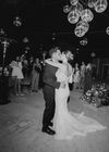 wedding couple in ibiza dancing with a disco balls decoration