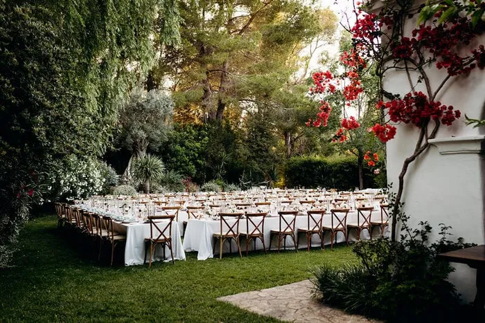 Ibiza finca wedding organized by Bliss Ibiza Wedding Planner with a beautiful flowers and amazing italian catering