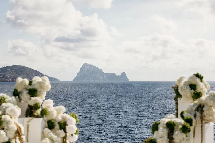 Wedding at 7 Pines Ibiza organized by the best Ibiza wedding planner Bliss Ibiza Weddings ceremony