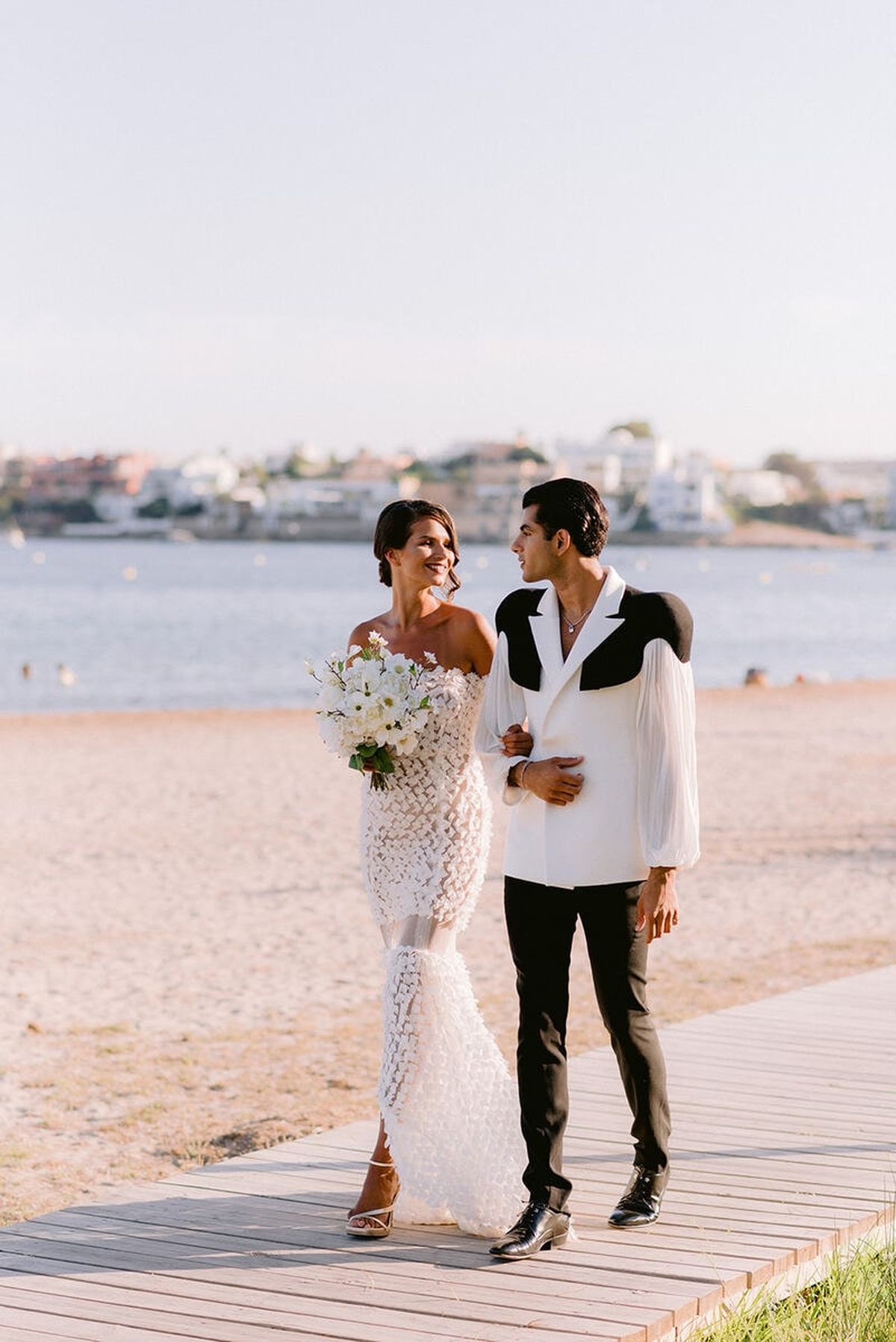 Couple at Nobu Hotel Ibiza wedding celebration