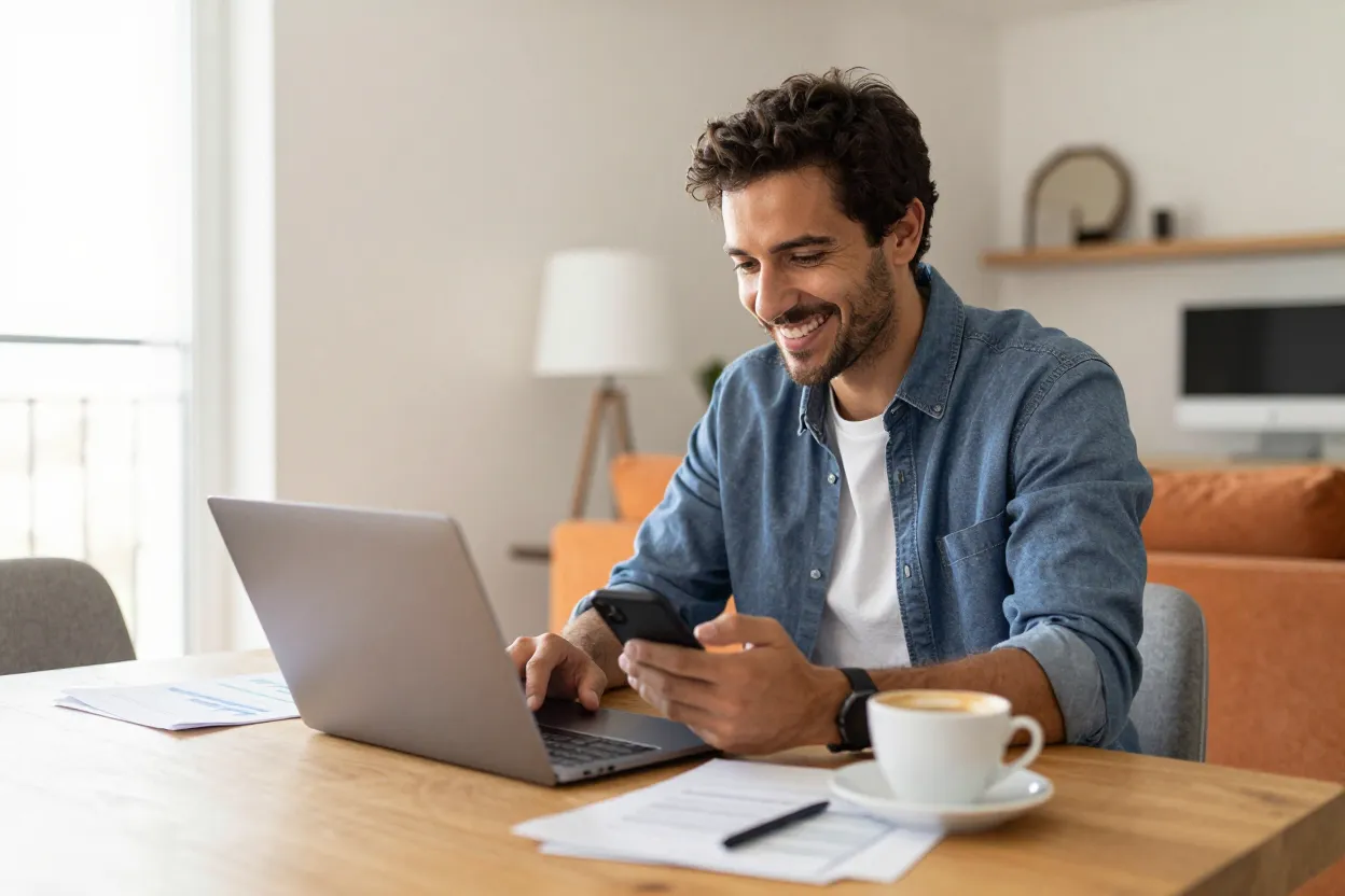 Emigrante português a tratar do crédito habitação a partir do estrangeiro