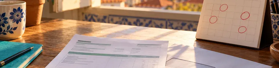Calendário com prazos fiscais de novembro assinalados, relevante para trabalhadores independentes em Portugal