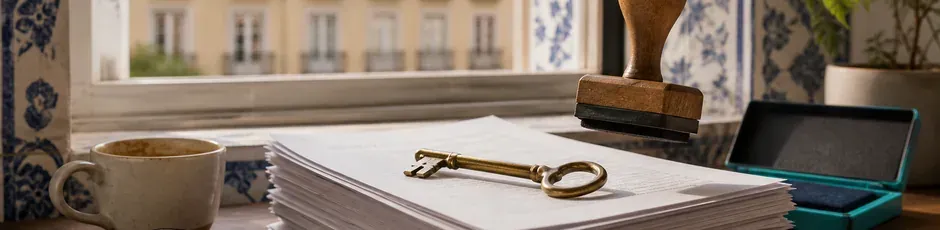 Casal analisa contrato e chaves de casa, refletindo o impacto das novas regras de crédito habitação