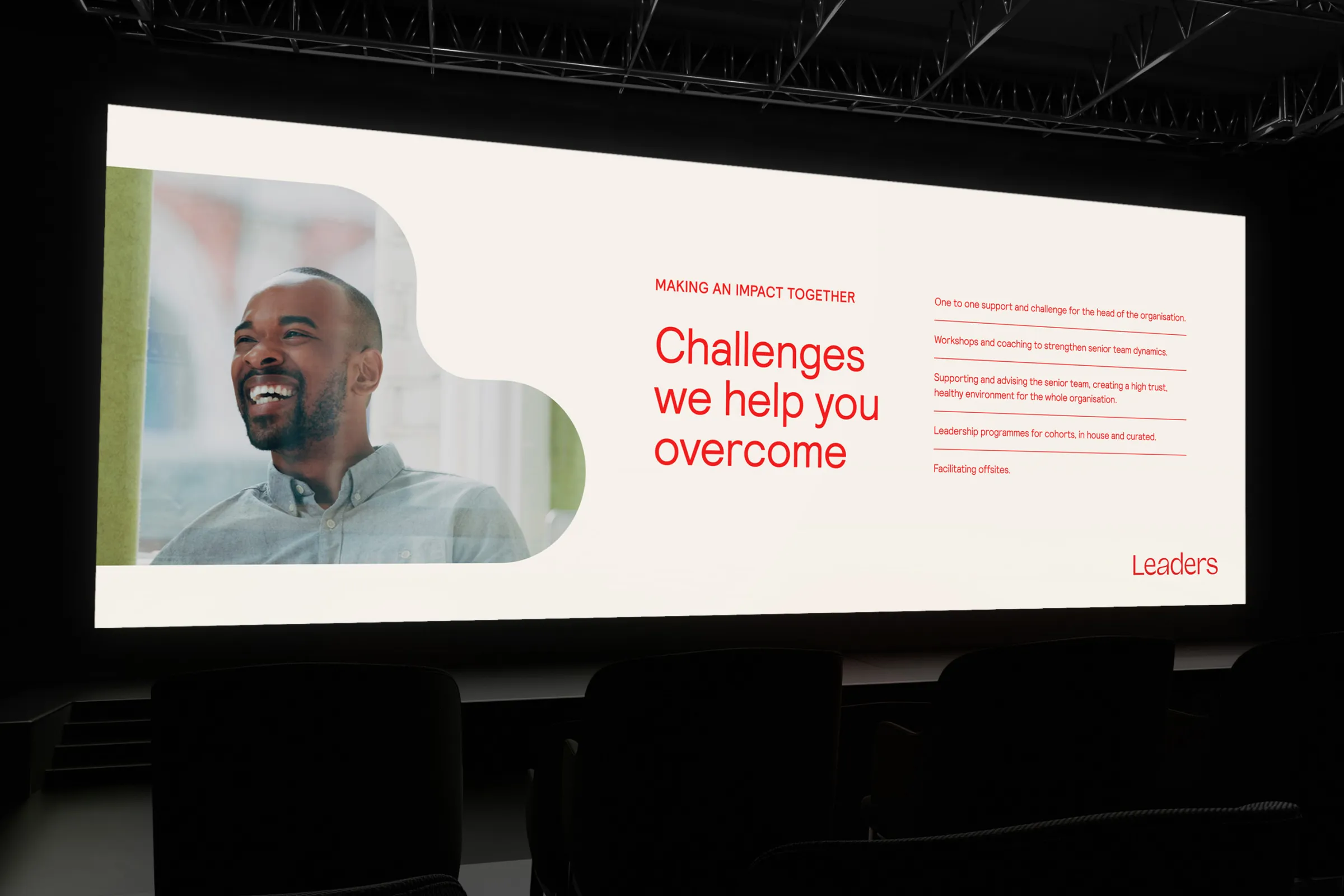 A presentation template designed to be editable by the client