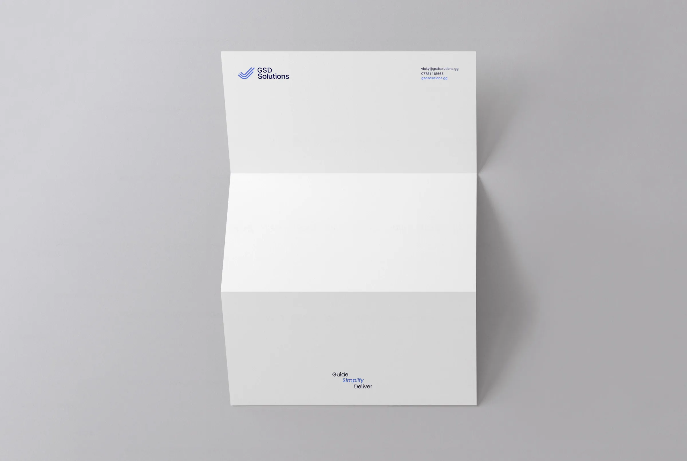 A photograph of the letterhead created