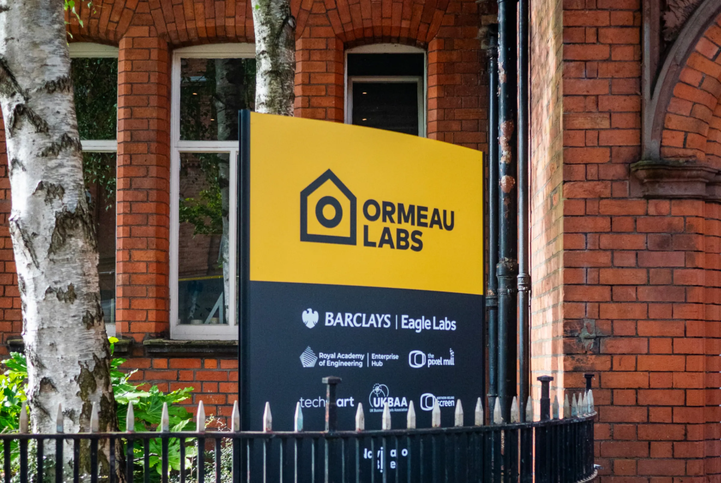 External building signage design for Ormeau Labs