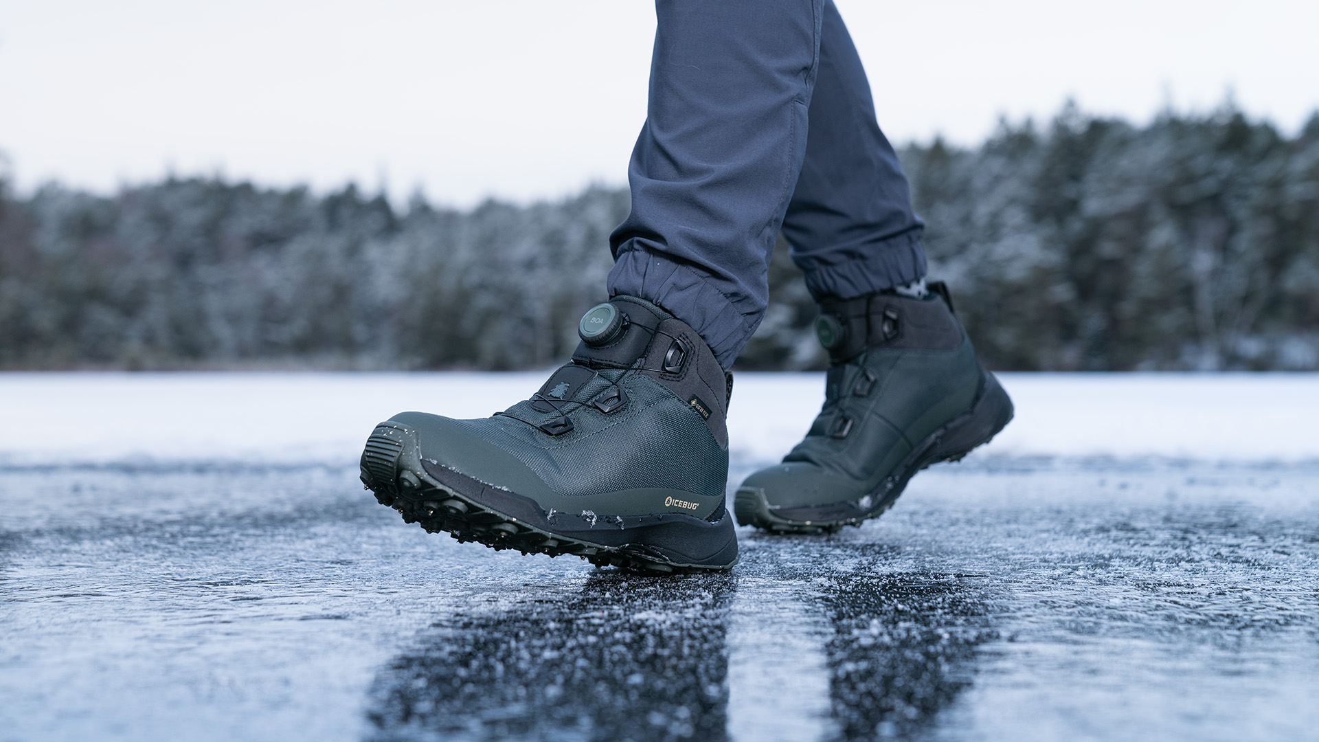 Icebug Stavre M BUGrip GTX Winter Hiking Boot Petroleum Black Size 12 BOA New Amazon.com | Icebug Womens Stavre BUGrip GTX Hiking Boot  main image 3
