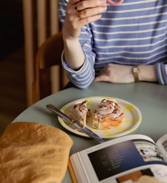 altham resident having breakfast