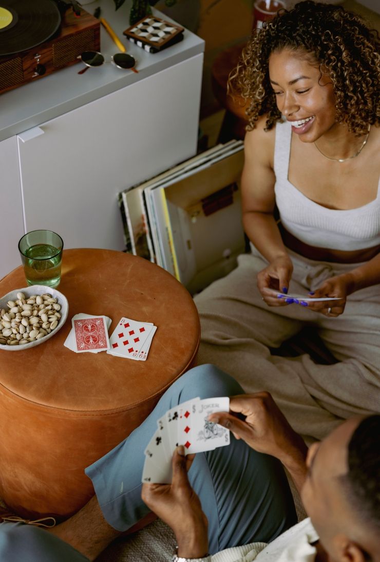 Altham residents playing cards