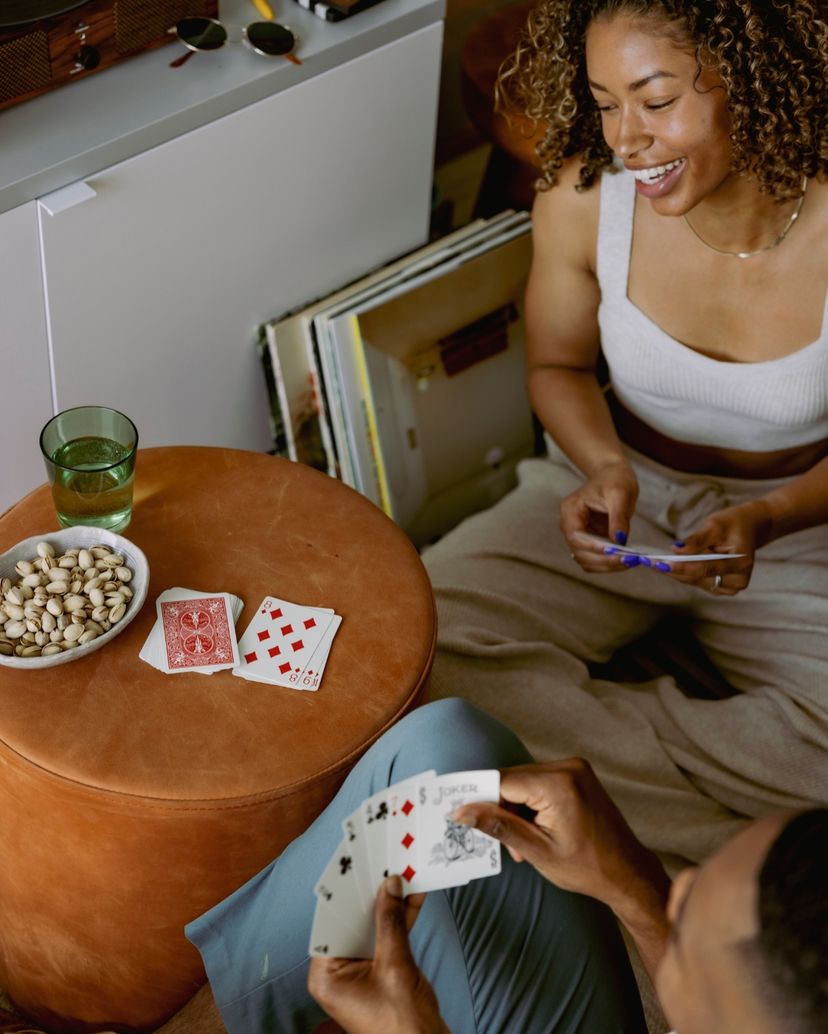 Altham residents playing cards