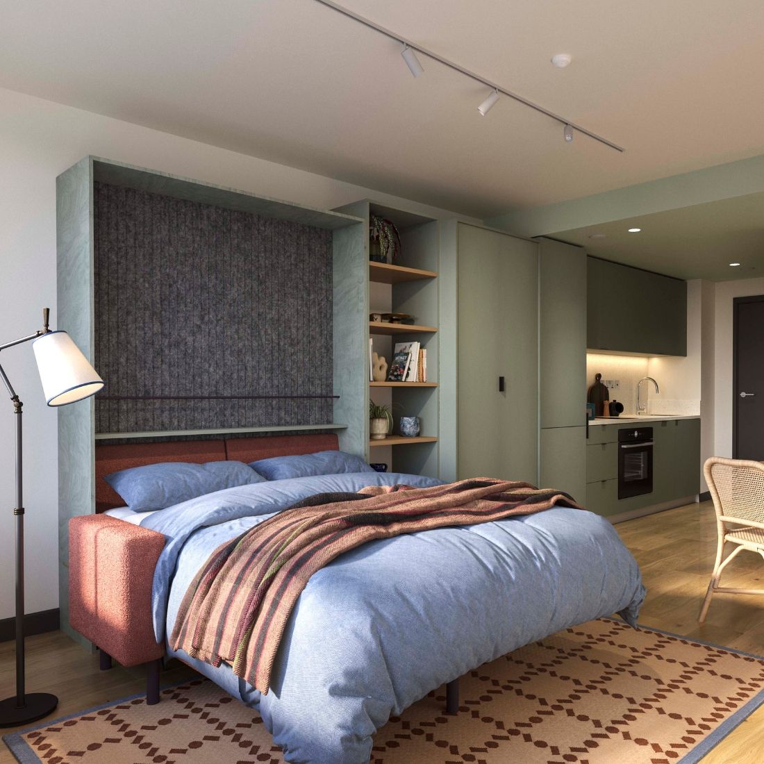 The Altham medium studio living area cgi