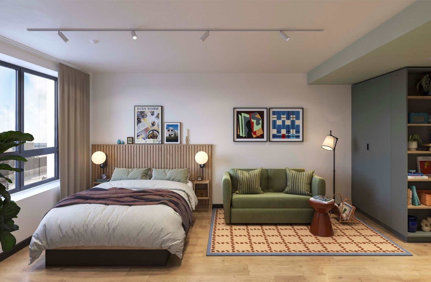 The Altham medium studio living area cgi