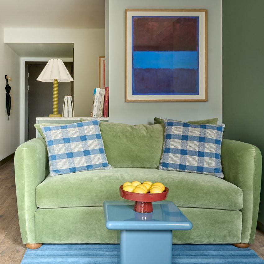 Living room at The Alba in Canada Water