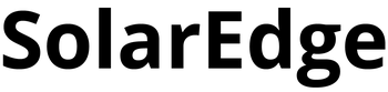 Black text logo displaying the word "SolarEdge" in a bold, modern font on a transparent background.