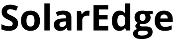 Black text logo displaying the word "SolarEdge" in a bold, modern font on a transparent background.