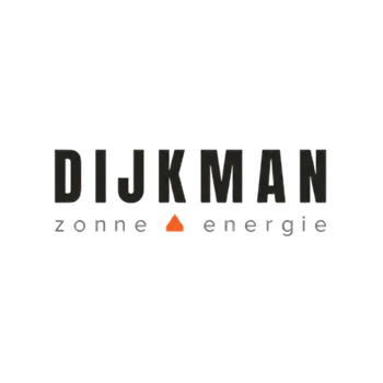 Logo displaying "DIJKMAN" in bold black letters with a small orange house icon underneath.