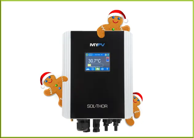 my-PV SOL•THOR mit weihnachtlichen Lebkuchenmännchen
