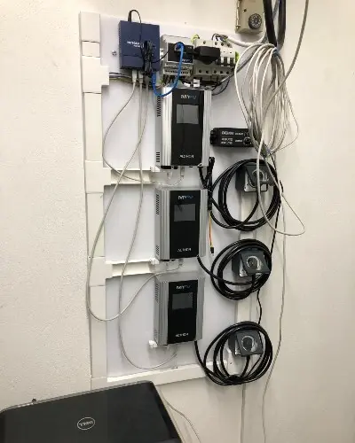 Boiler room with 3 connected AC•THOR units