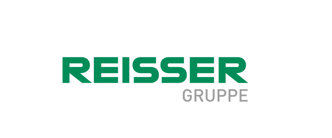 Logo of Reisser Gruppe with "REISSER" in bold green letters and "GRUPPE" in smaller gray letters on a white background.