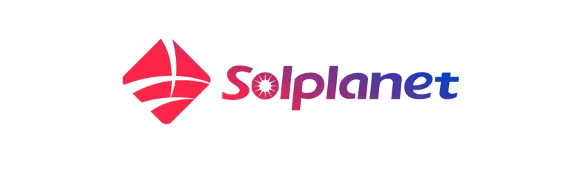 Solplanet logo with red and blue lettering