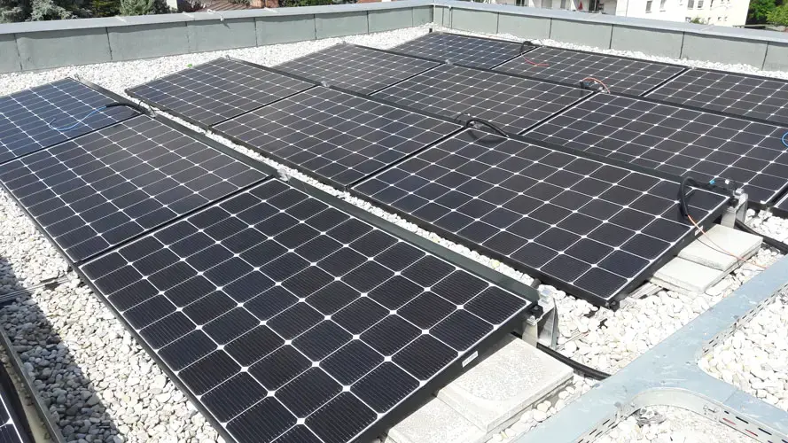 Wohnbauprojekt GWG Linz Solarpanels