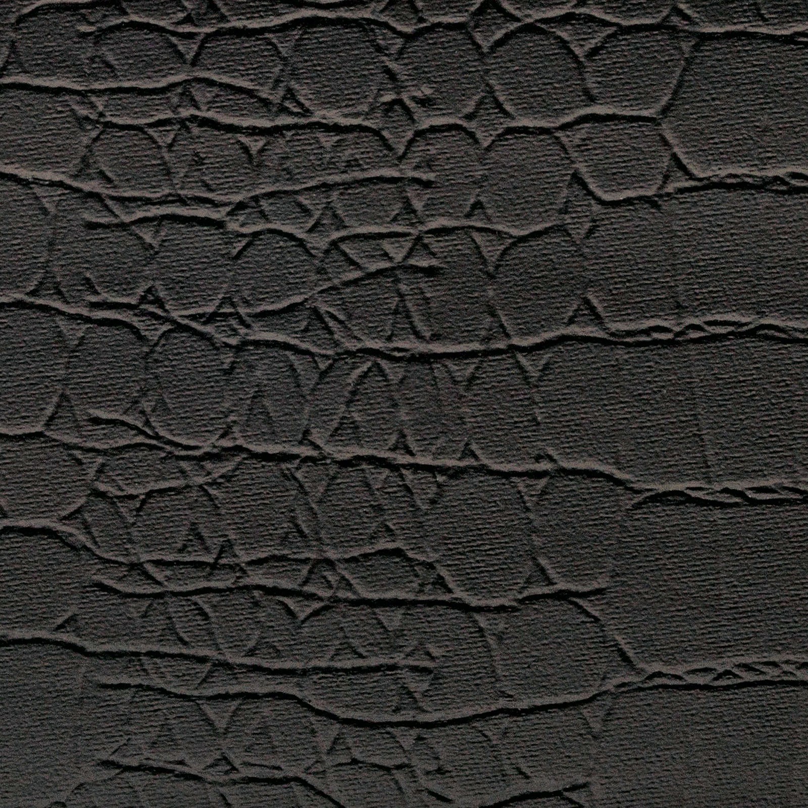 Una vista cercana de una superficie negra texturizada con un patrón que se asemeja a una tela tejida o un papel texturizado.