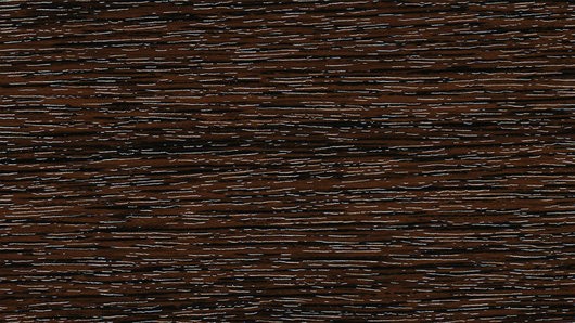 Eine Nahaufnahme einer braunen Holzmaserung mit feinen, welligen Linien und einer satten, warmen Farbe.