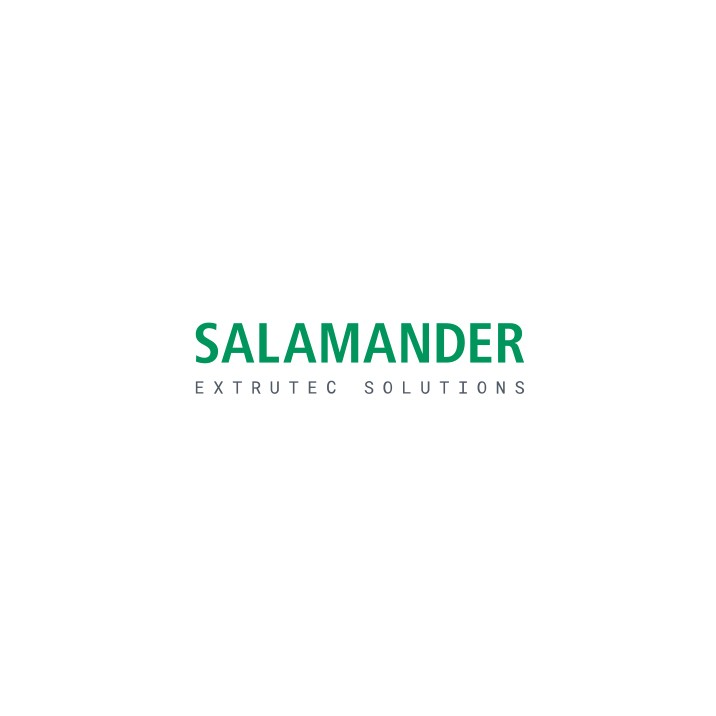 Salamander Extrutec Solutions logo with green text on a white background.