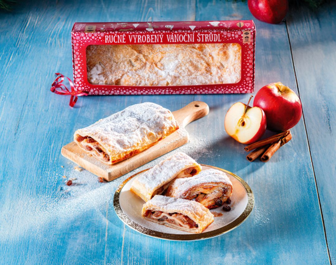 Vánoční štrúdl z nabídky Pekárny Globus