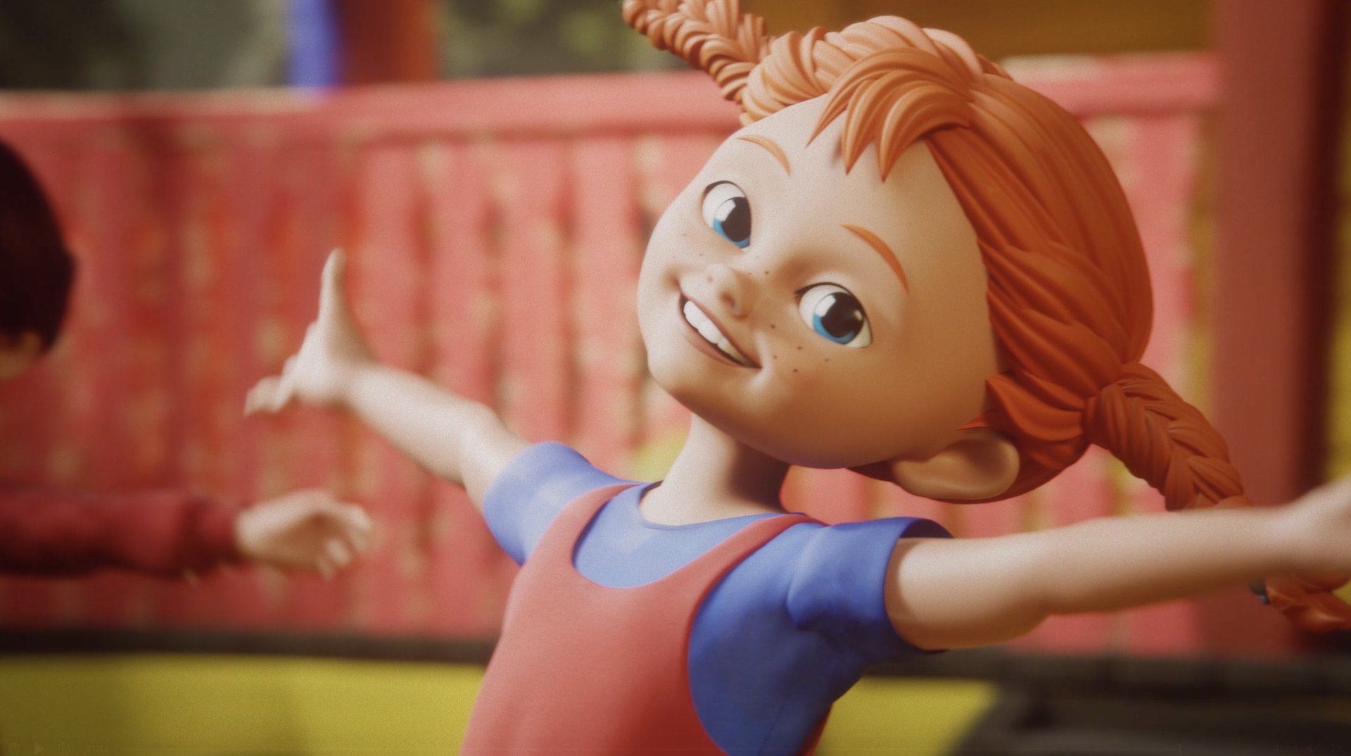 Pippi Långstrump i musikvideon Här kommer Pippi Långstrump