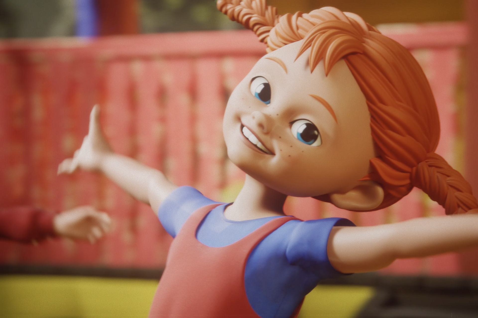 Pippi Långstrump i musikvideon Här kommer Pippi Långstrump