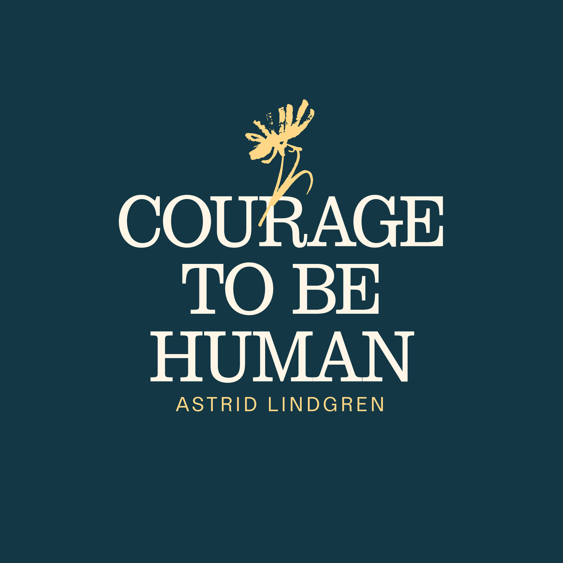 Courage to be human logotype