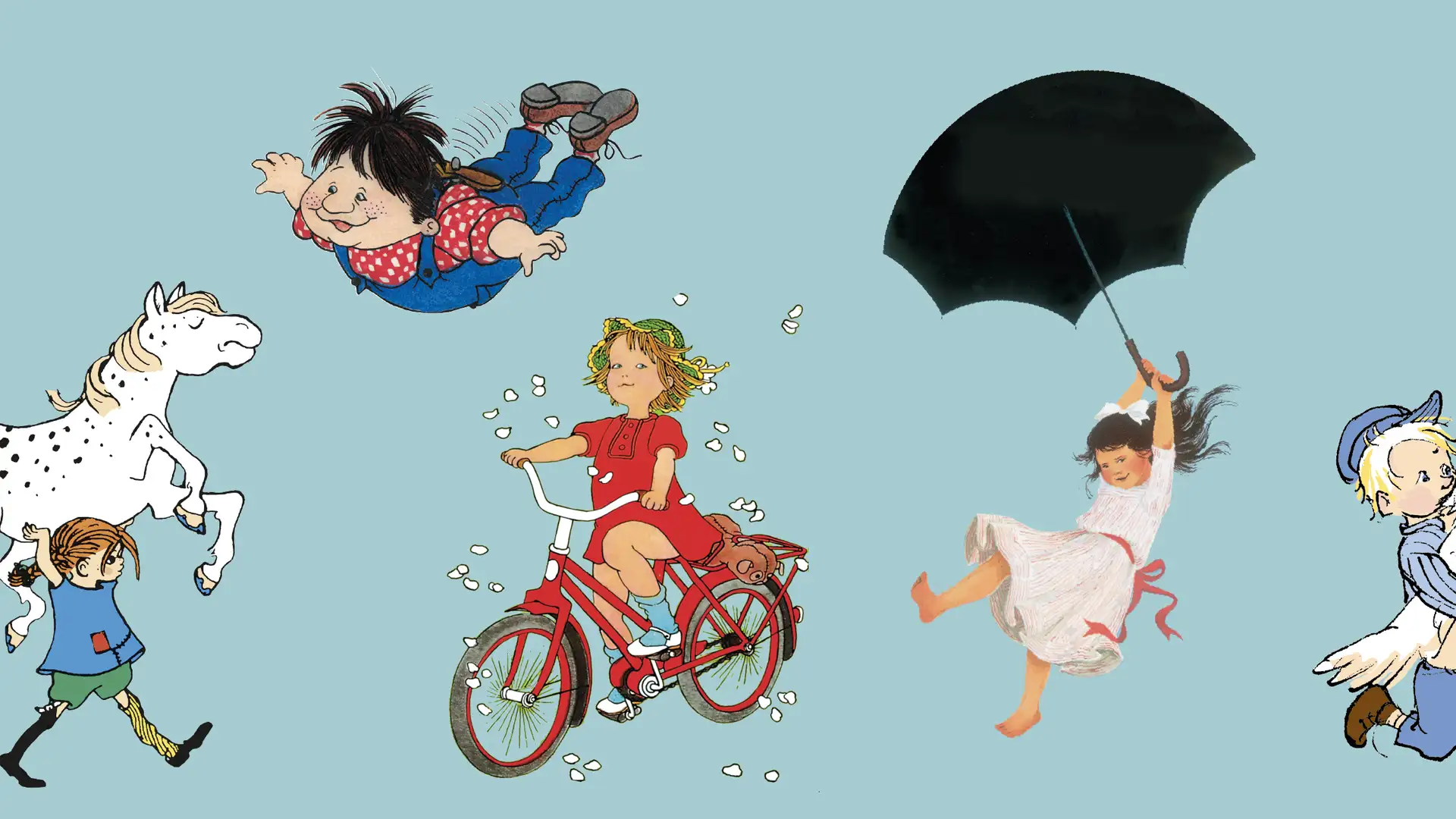 Pippi, Karlsson, Lotta, Madicken och Emil