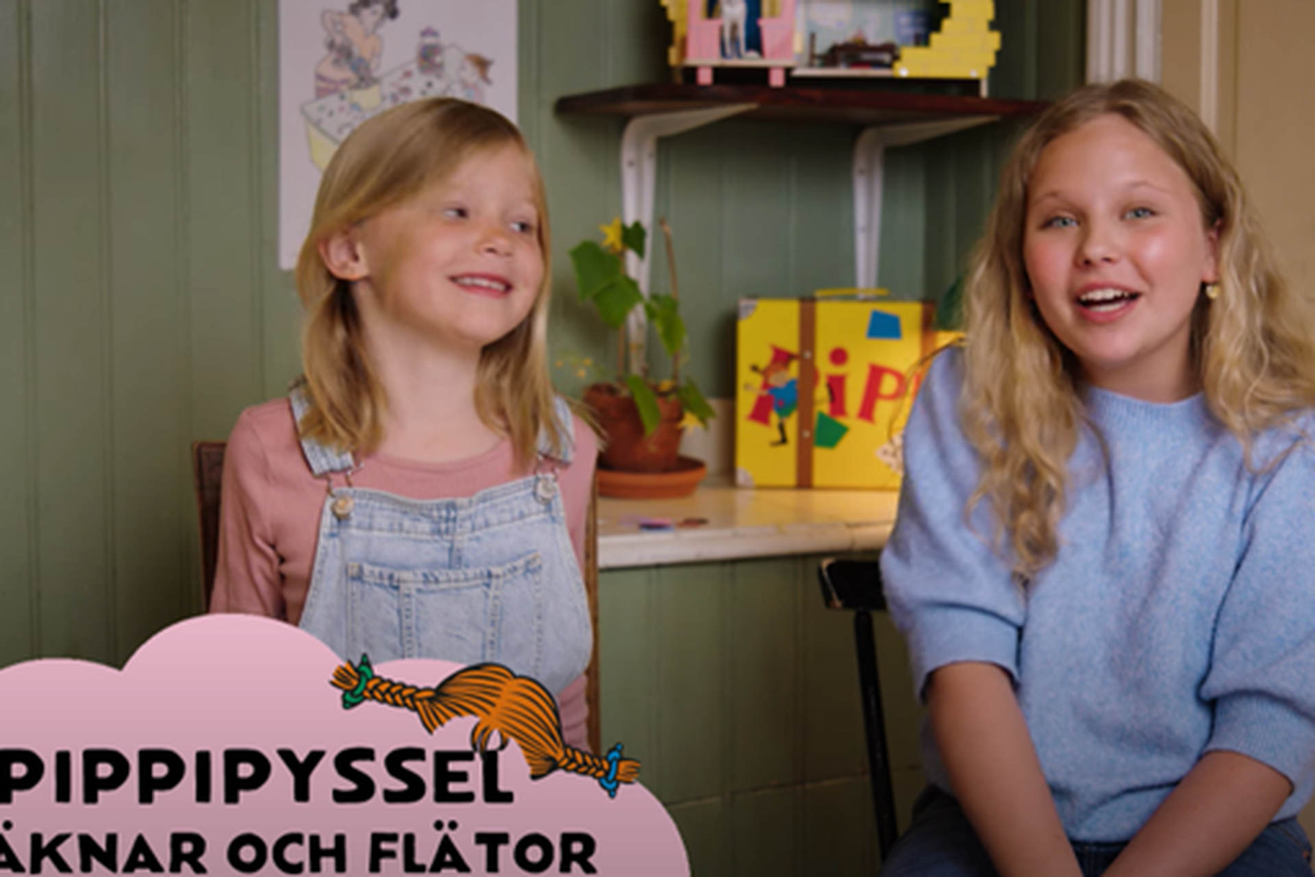 Maja och Elise gör Pippipyssel