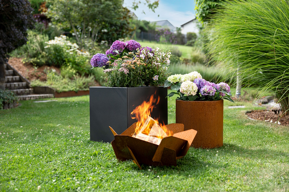 Feuerschale aus Cortenstahl