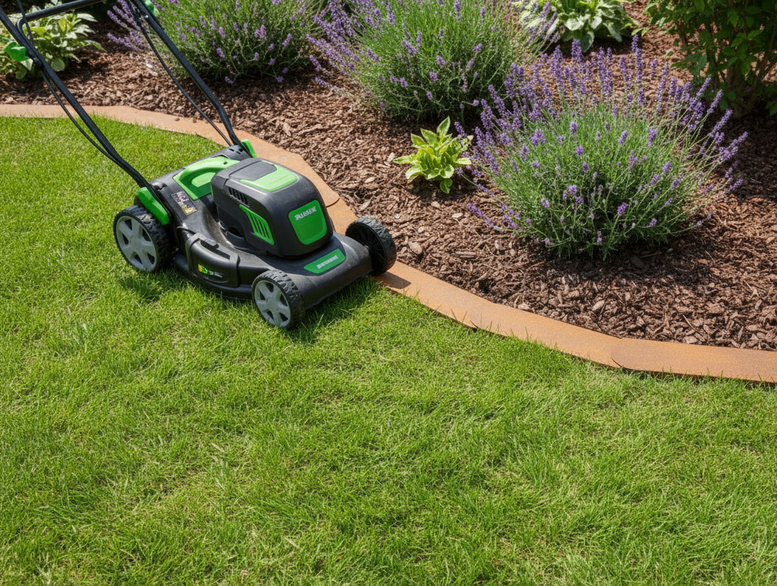 Rasenkanten aus Cortenstahl