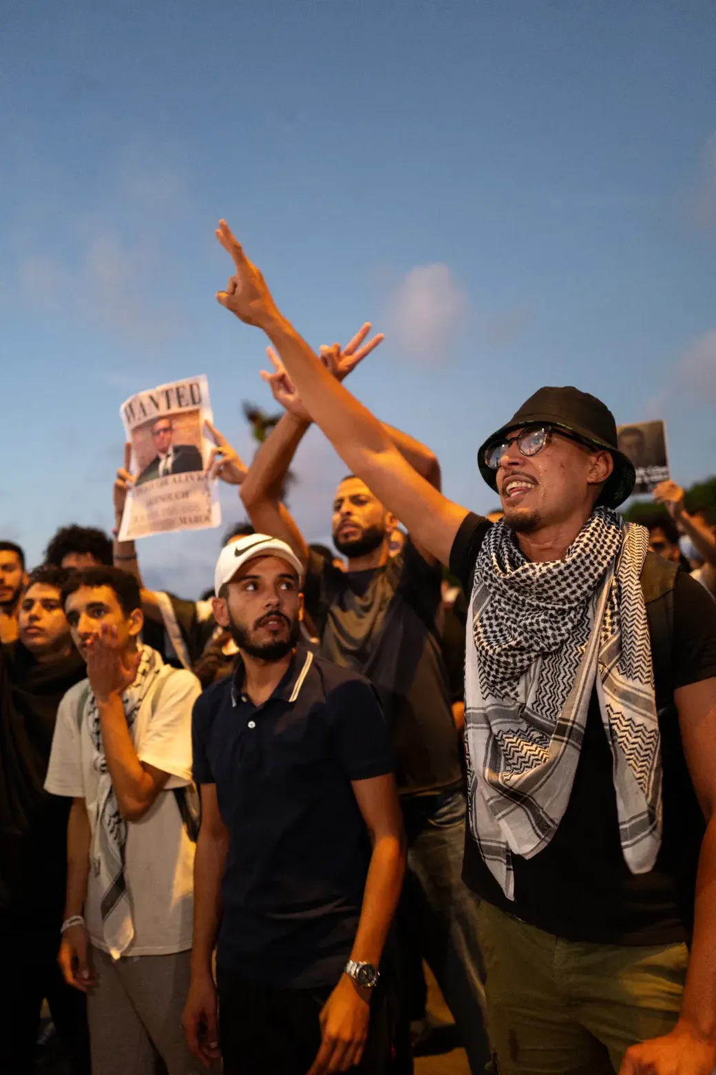 Manifesterende Marokkaanse jongeren