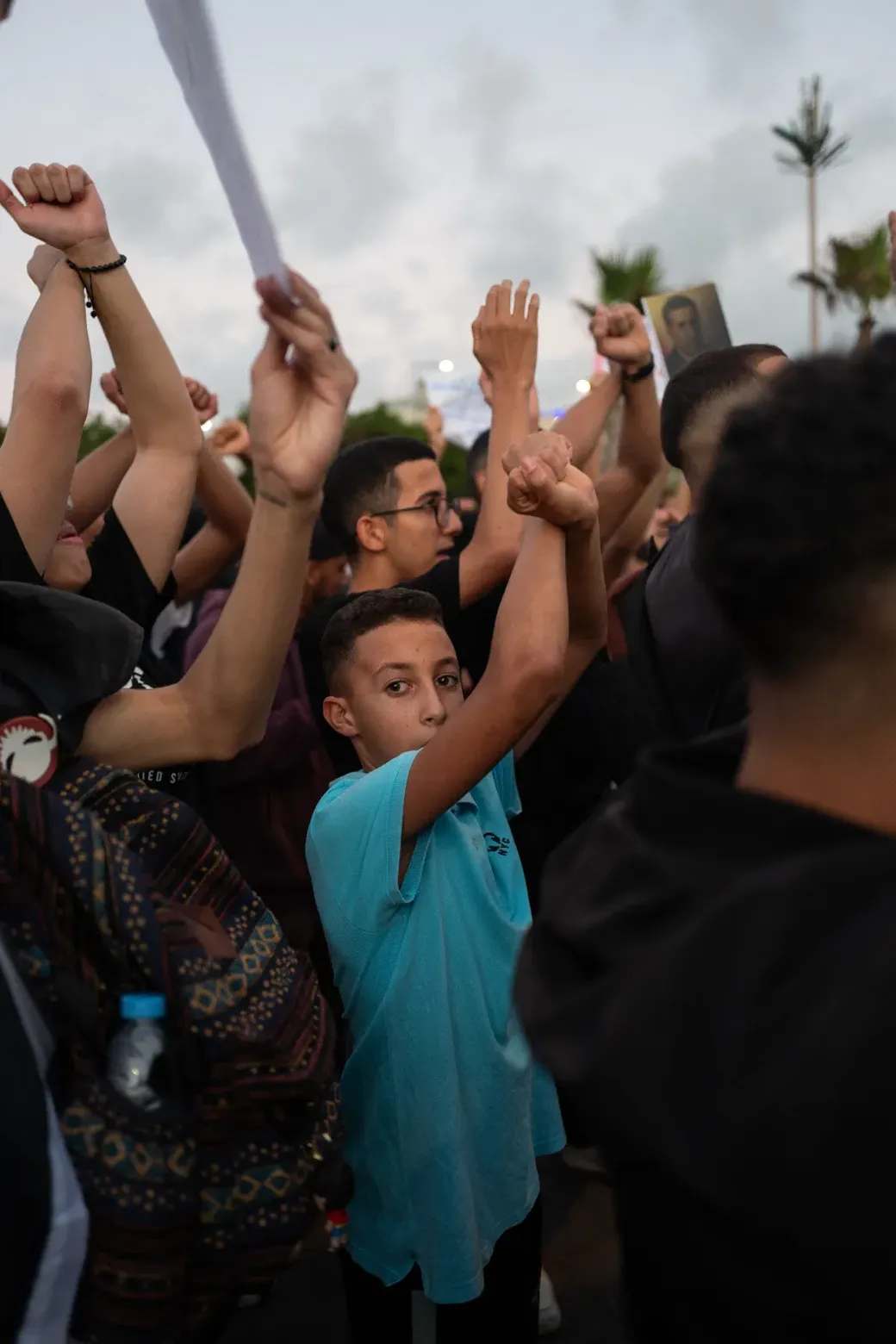 Manifesterende Marokkaanse jongeren