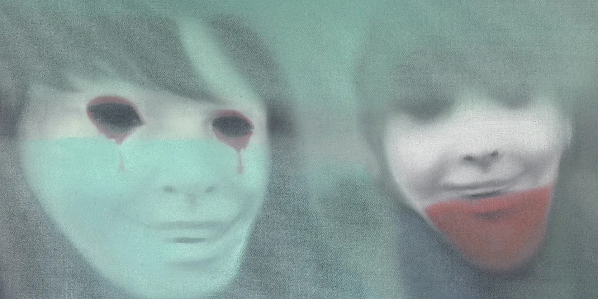 vage portretten van twee personen