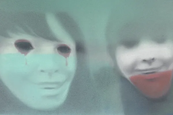 vage portretten van twee personen