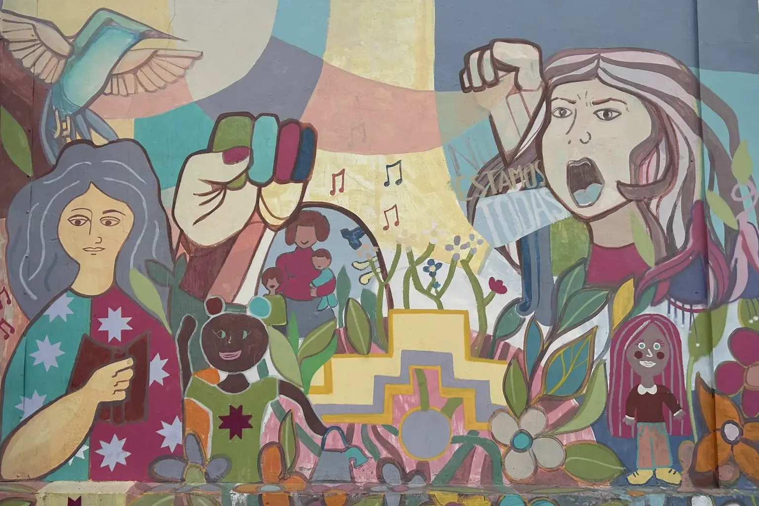 Feministische muurschildering