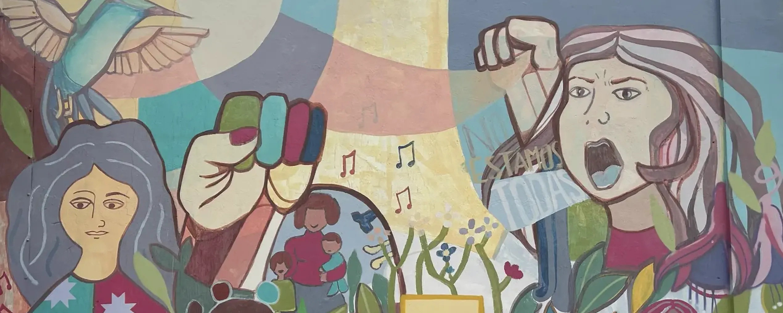 Feministische muurschildering