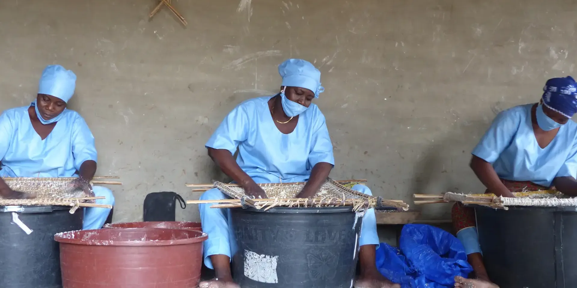Afrikaanse vrouwen zeven meel
