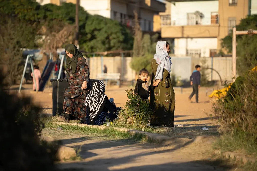 Een parkje in Qamishlo