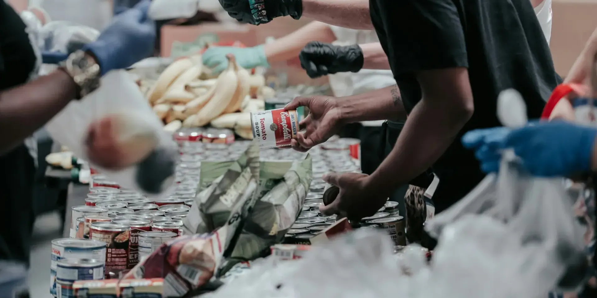 verdeelpunt voor voedselhulp