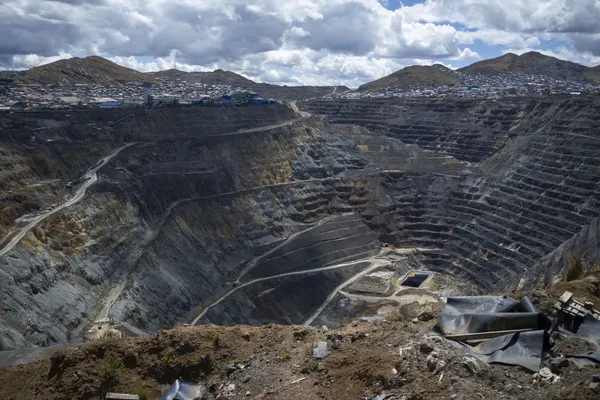 De Raúl Rojas-mijn in de Peruaanse stad Cerro de Pasco