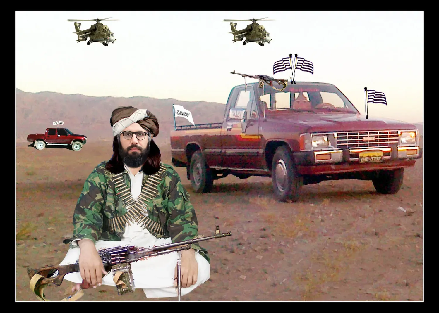 Foto van Danial Shah in een collage van Sakhi